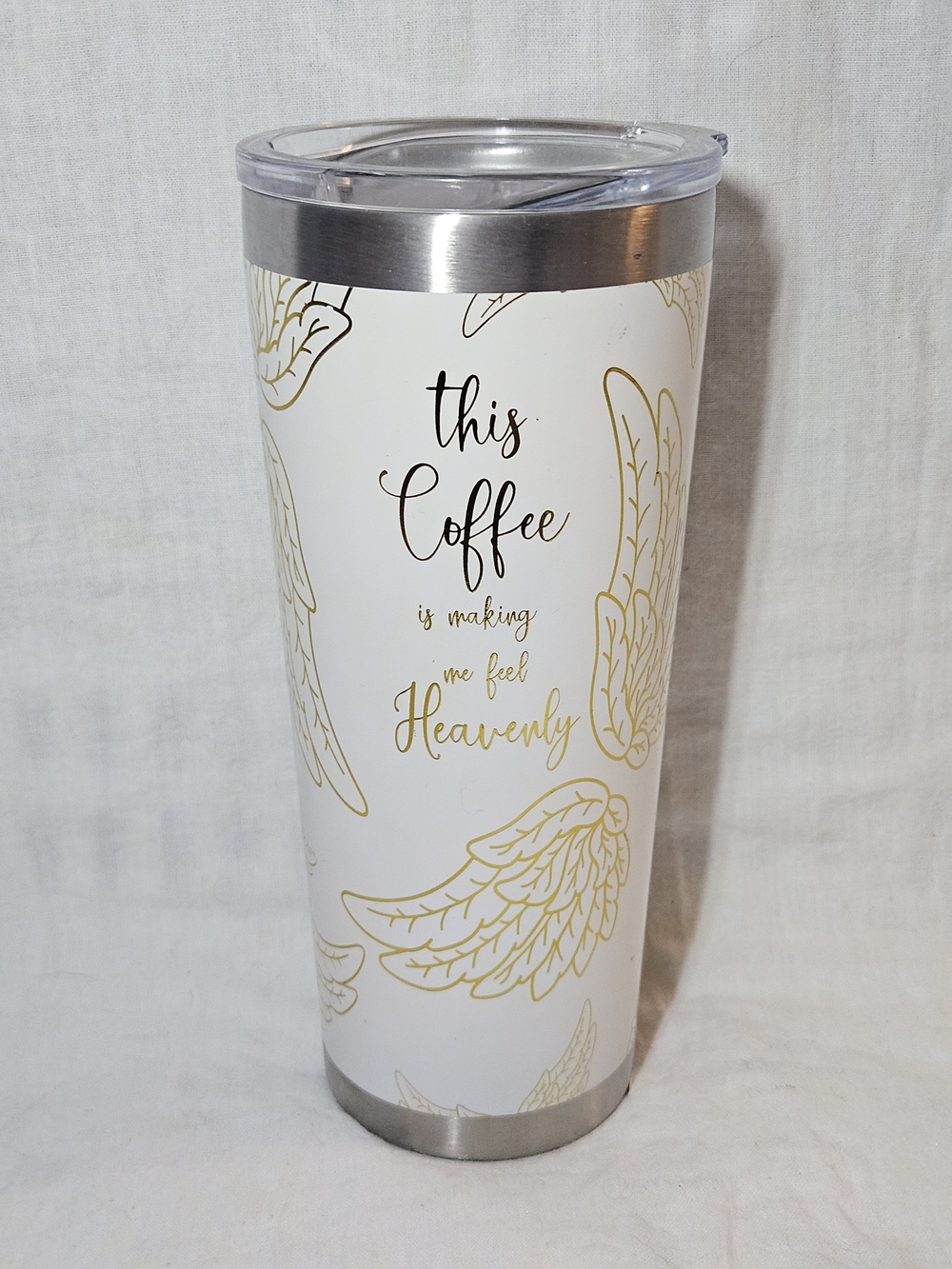 PURE Antimicrobial 22oz Tumbler THIS COFFEE IS MAKING ME FEEL HEAVENLY